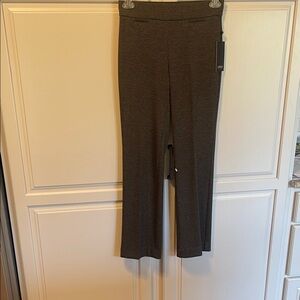 Jones New York Black and Cream Micro-Pattern Pull-On Pants